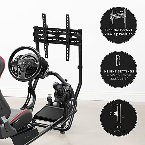 VIVO Racing Simulator Cockpit with Wheel Stand