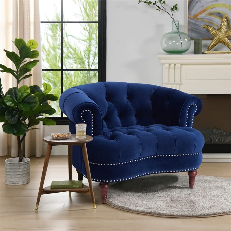 Jennifer Taylor La Rosa Tufted Accent Chair, Large, Estate Blue