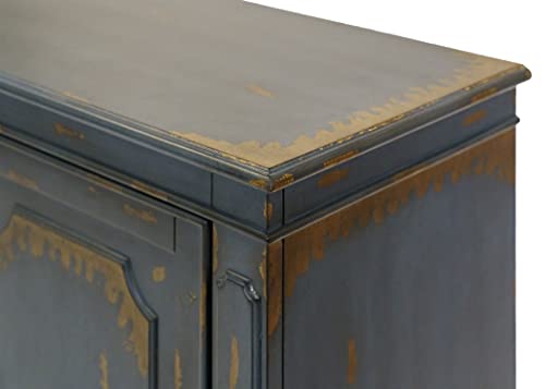 Rustic Blue 80" TV Console and Entertainment Stand