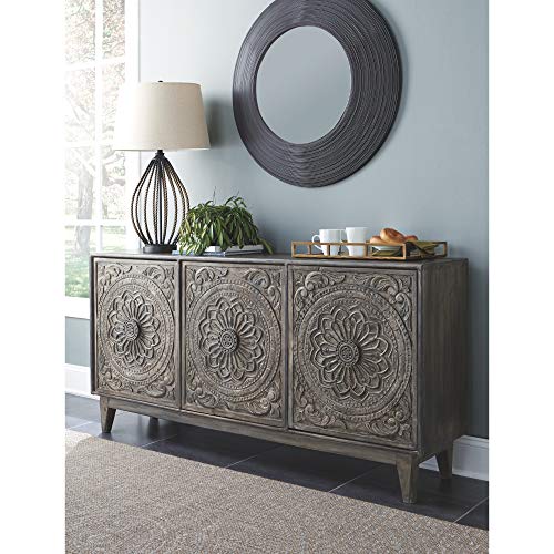 Signature Design by Ashley Fair Ridge Accent Cabinet, 4-door, Dark Brown