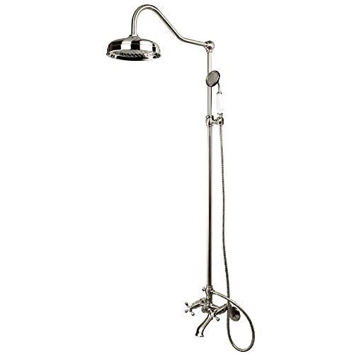 Kingston Brass CCK2668 Vintage/Aqua Eden Shower Combination, Brushed Nickel 33.63 x 18.38 x 8