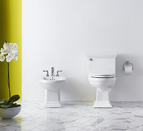 KOHLER 4886-0 Memoirs Vertical Spray Bidet with 4 Faucet Holes, Mounting Hardware Included, White