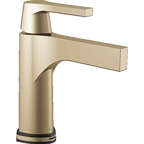 DELTA FAUCET 574T-CZ-DST Handle Bathroom Faucet with Touch2O.xt Technology Single Hole, Touchless, Champagne Bronze