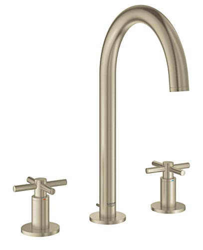 GROHE 20069EN3 Atrio 8″ Widespread Two-Handle Bathroom Faucet M-Size, Brushed Nickel