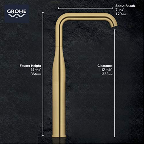 GROHE Essence XL Single-Handle Bathroom Faucet, Hard Graphite