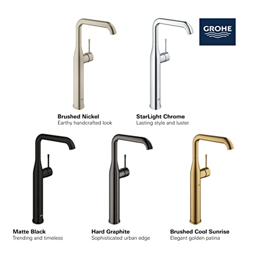 GROHE Essence XL Single-Handle Bathroom Faucet, Hard Graphite