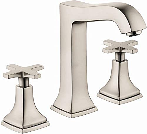hansgrohe Metropol Classic Classic 2-Handle 3 8-inch Tall Bathroom Sink Faucet in Brushed Nickel, 31307821