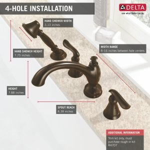 DELTA FAUCET T4794-CZ, 7.88 x 16.00 x 8.38 inches, Champagne Bronze