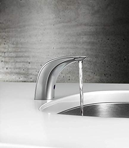 Moen 8553AC Mpower Sensor Operated Single Mount Above Deck Lavatory High Arc Ac Powered Non Mixing Faucet, Chrome
