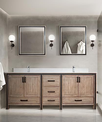 Lexora 84" Rustic Barnwood Vanity Cabinet Only
