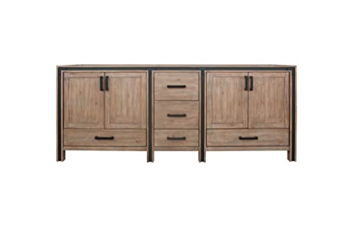 Lexora 84" Rustic Barnwood Vanity Cabinet Only