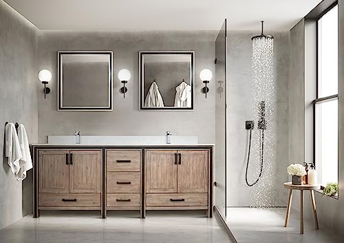 Lexora 84" Rustic Barnwood Vanity Cabinet Only