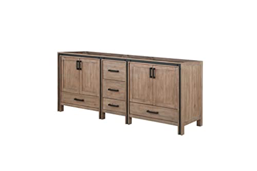 Lexora 84" Rustic Barnwood Vanity Cabinet Only