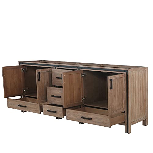 Lexora 84" Rustic Barnwood Vanity Cabinet Only