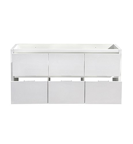 Fresca Valencia 60" Glossy White Free Standing Single Sink Modern Bathroom Cabinet