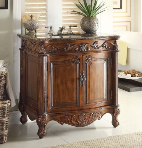 Benton Collection 32” Traditional Style Fiesta Bathroom Sink Vanity Cabinet CF-2873SB-TK