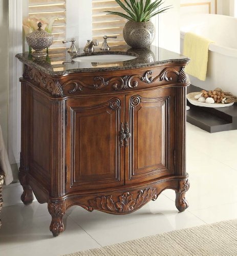 Benton Collection 32” Traditional Style Fiesta Bathroom Sink Vanity Cabinet CF-2873SB-TK