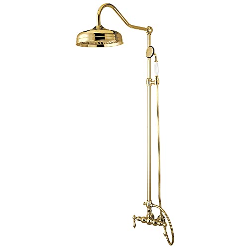 Kingston Brass CCK6172 Vintage Shower Combination, Polished Brass