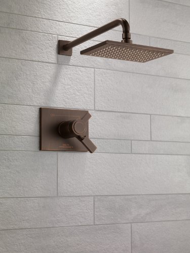 Delta Faucet Vero 17T Series Dual-Function Shower Trim Kit with Single-Spray Touch-Clean Rain Shower Head, Venetian Bronze T17T253-RB (Valve Not Included)