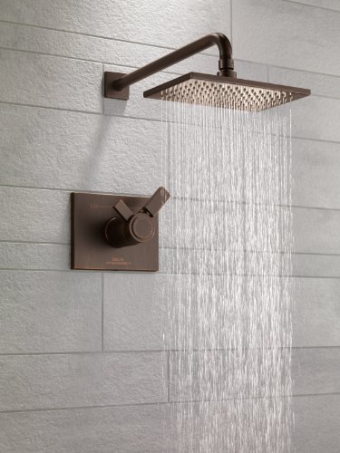 Delta Faucet Vero 17T Series Dual-Function Shower Trim Kit with Single-Spray Touch-Clean Rain Shower Head, Venetian Bronze T17T253-RB (Valve Not Included)