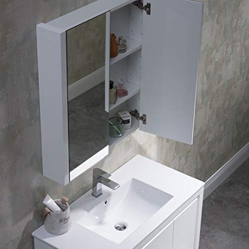 Blossom Milan 36" Inches Single Bathroom Vanity, MDF, Ceramic Sink with Mirror Medicine Cabinet Glossy White 014 36 01 MC