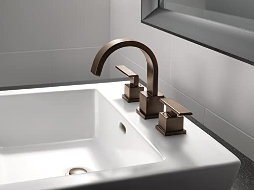 Delta Faucet Vero Widespread Bathroom Faucet 3 Hole, Bronze Bathroom Faucet, Bathroom Sink Faucet, Metal Drain Assembly, Venetian Bronze 3553LF-RB