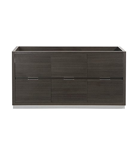 Fresca Valencia 60" Gray Oak Free Standing Single Sink Modern Bathroom Cabinet