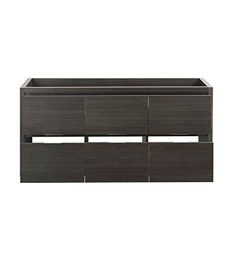 Fresca Valencia 60" Gray Oak Free Standing Single Sink Modern Bathroom Cabinet