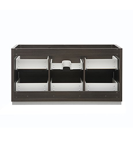 Fresca Valencia 60" Gray Oak Free Standing Single Sink Modern Bathroom Cabinet