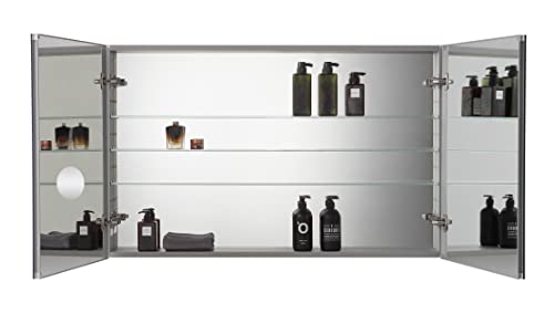 AQUADOM Royale, 48in x 30in x 5in, Bathroom Medicine Cabinet, Integrated 3X Magnifying Mirror.