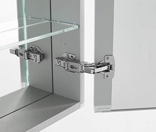AQUADOM Royale, 48in x 30in x 5in, Bathroom Medicine Cabinet, Integrated 3X Magnifying Mirror.