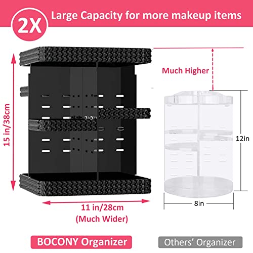 360 Rotating Makeup Organizer with Adjustable Layers
