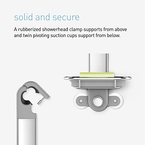 simplehuman Adjustable and Extendable Shower Caddy Large, Stainless Steel and Anodized Aluminum