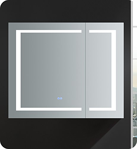 Fresca Spazio 36" Wide x 30" Tall Bathroom Medicine Cabinet w/LED Lighting & Defogger