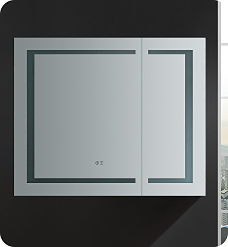 Fresca Spazio 36" Wide x 30" Tall Bathroom Medicine Cabinet w/LED Lighting & Defogger
