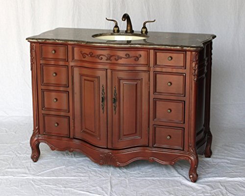 Chinese Arts, Inc 48-Inch Antique Style Single Sink Bathroom Vanity Model 2239-230 MXC