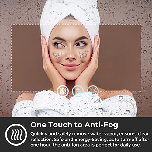 Dimmable LED Bathroom Mirror with Anti-Fog Lights