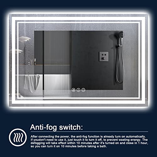 60 x 36 Inch Dimmable LED Bathroom Mirror