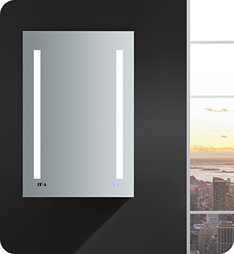 Fresca Tiempo 24" Wide x 36" Tall Bathroom Medicine Cabinet w/LED Lighting & Defogger