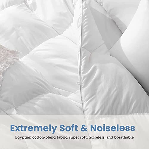 Ultra-Soft White Down Comforter for Full/Queen Beds