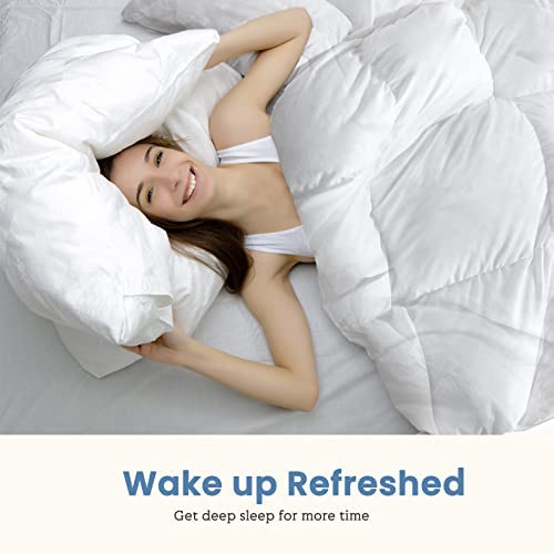 Ultra-Soft White Down Comforter for Full/Queen Beds