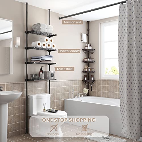 ALLZONE Rustproof Adjustable Corner Shower Caddy