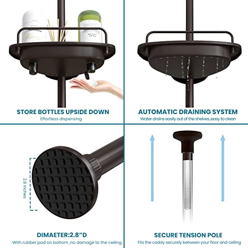 ALLZONE Rustproof Adjustable Corner Shower Caddy
