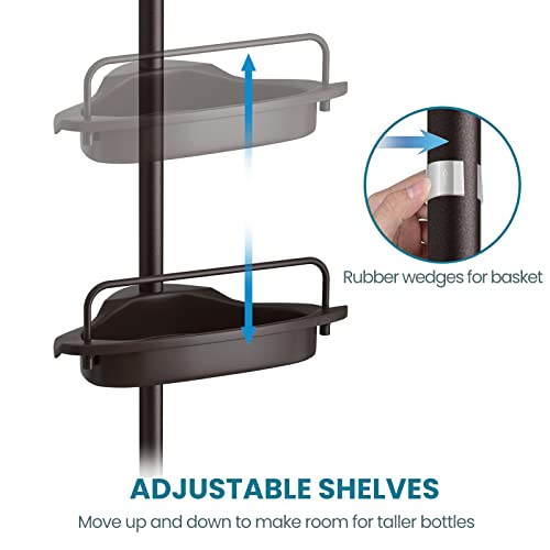 ALLZONE Rustproof Adjustable Corner Shower Caddy