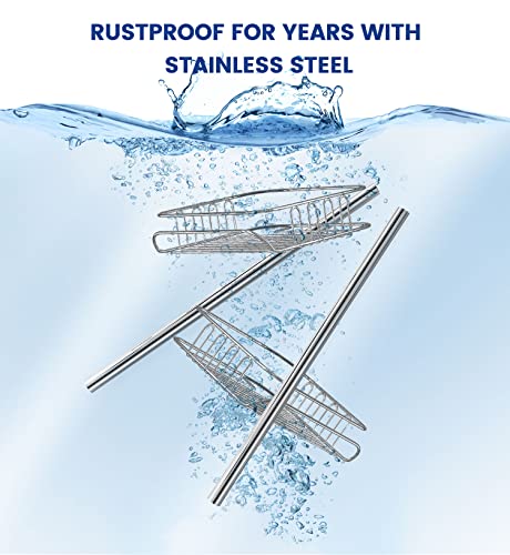 Rustproof Shower Corner Caddy with Tension Pole