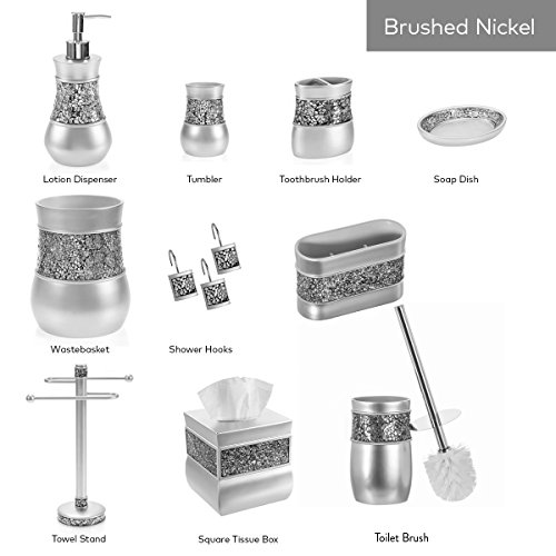 Elegant Silver 6-Piece Bathroom Accessory Set