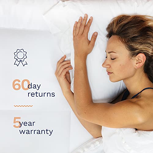 ViscoSoft 4 Inch Pillow Top Memory Foam Mattress Topper Queen - Made in USA - Serene Lux Dual Layer Mattress Pad