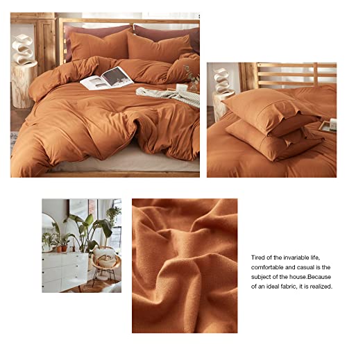 Caramel Pumpkin Soft Cotton Duvet Cover Set
