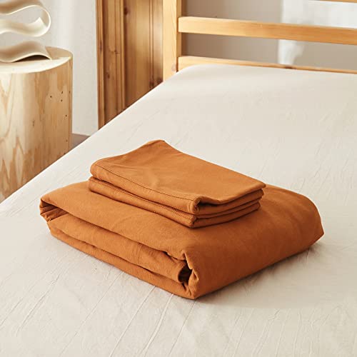 Caramel Pumpkin Soft Cotton Duvet Cover Set