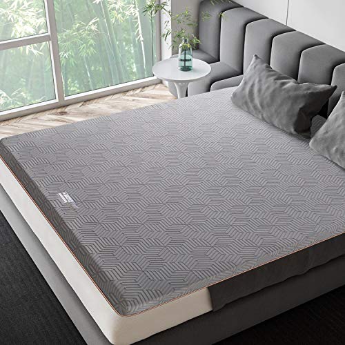 BedStory 4 Inch Memory Foam Mattress Topper Queen, Gel & Bamboo Charcoal Infused Bed Toppers, Foam Mattress Pad with Breathable Removable Cover, High-Density Memory Foam